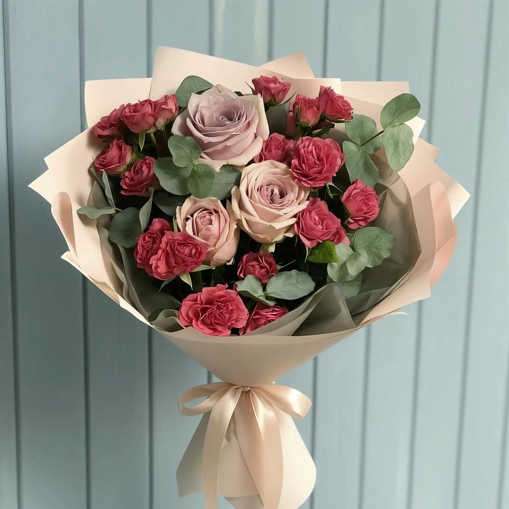 Букет цветов из: Гвоздики и Розы в Знаменское Одинцовского района