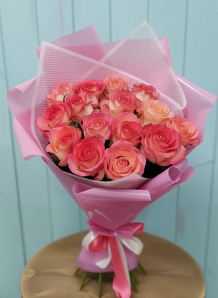 Букет 15 Розовых роз Равель в Знаменское Одинцовского района