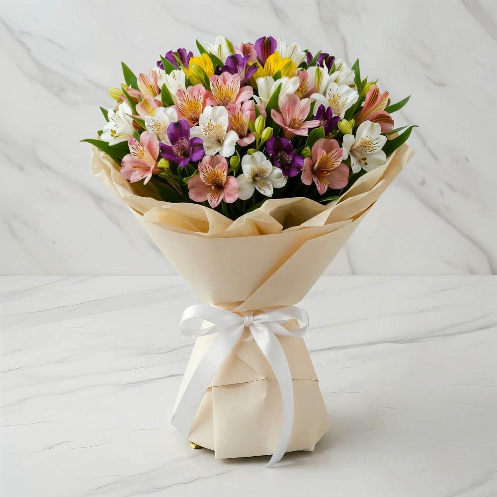 Букет цветов из: Альстромерии в Знаменское Одинцовского района