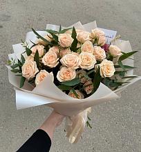Букет Кремовые розы Латте в Знаменское Одинцовского района