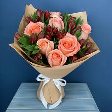 Букет цветов из:  Розы и Альстромерии в Знаменское Одинцовского района