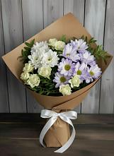 Букет цветов из:  Хризантемы и Розы в Знаменское Одинцовского района