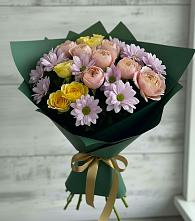 Букет цветов из:  Хризантемы и Розы #REPLACE_PRED# Знаменское Одинцовского района