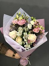Букет цветов из:  Альстромерии, Розы и Лизиантусы #REPLACE_PRED# Знаменское Одинцовского района