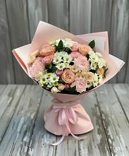 Букет цветов из:  Гвоздики, Розы и Хризантемы в Знаменское Одинцовского района