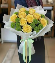 Букет цветов из:  Хризантемы и Розы #REPLACE_PRED# Знаменское Одинцовского района