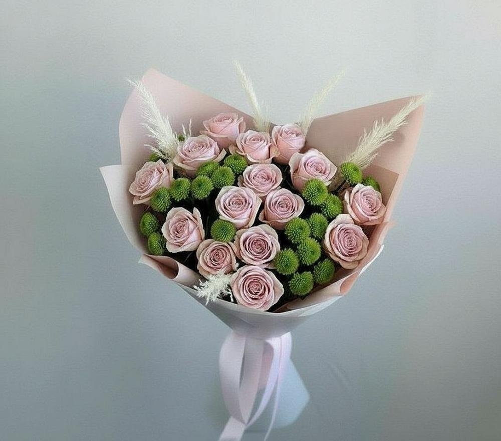 Букет цветов из: Розы и Хризантемы в Знаменское Одинцовского района