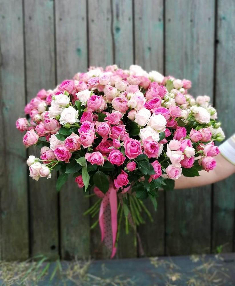 Букет Розовые кустовые розы Натали и Лав Лидия в Знаменское Одинцовского района