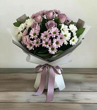 Букет цветов из:  Хризантемы и Розы в Знаменское Одинцовского района
