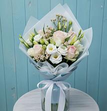 Букет цветов из:  Розы и Лизиантусы в Знаменское Одинцовского района