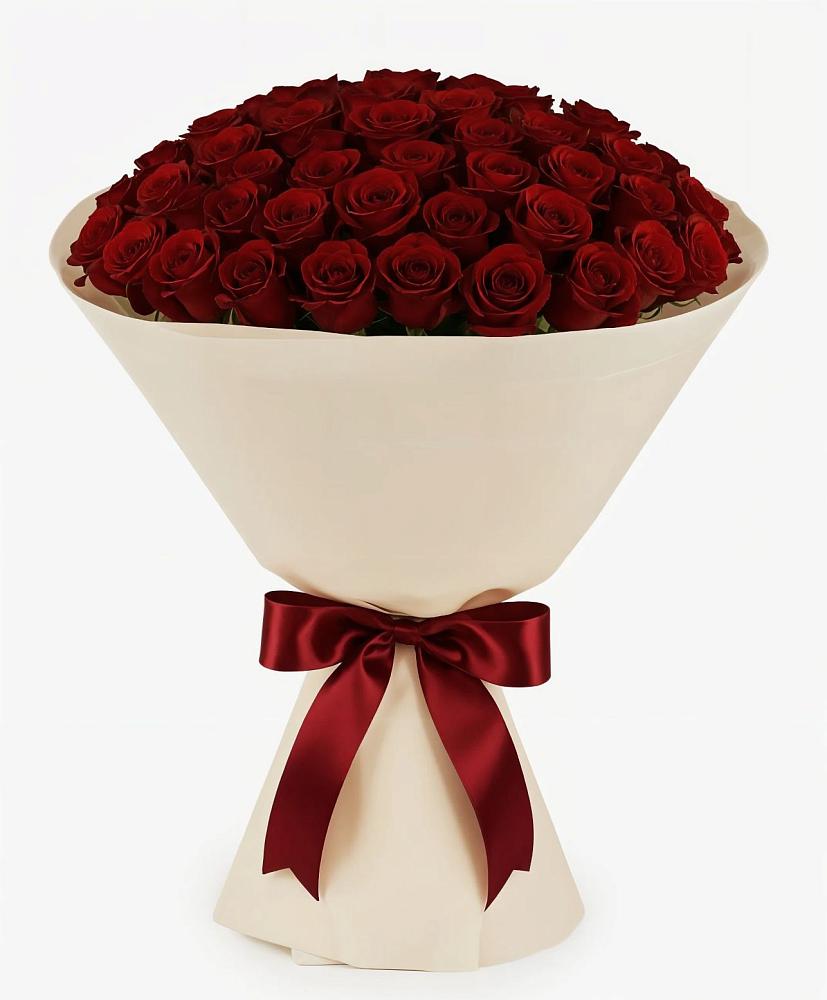 Букет 101 Бордовая роза Блэк Бакарра в Знаменское Одинцовского района