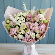 Букет цветов из:  Альстромерии и Розы в Знаменское Одинцовского района